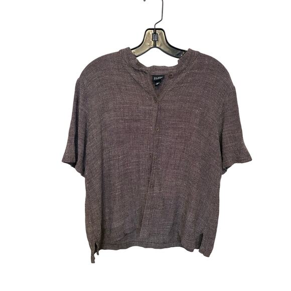 Eileen Fisher Linen Chocolate Minimalist Organic 2 Piece Midi Set Boxy Lagenlook - Picture 4 of 7